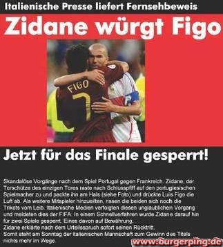 Zidane wuergt Figo